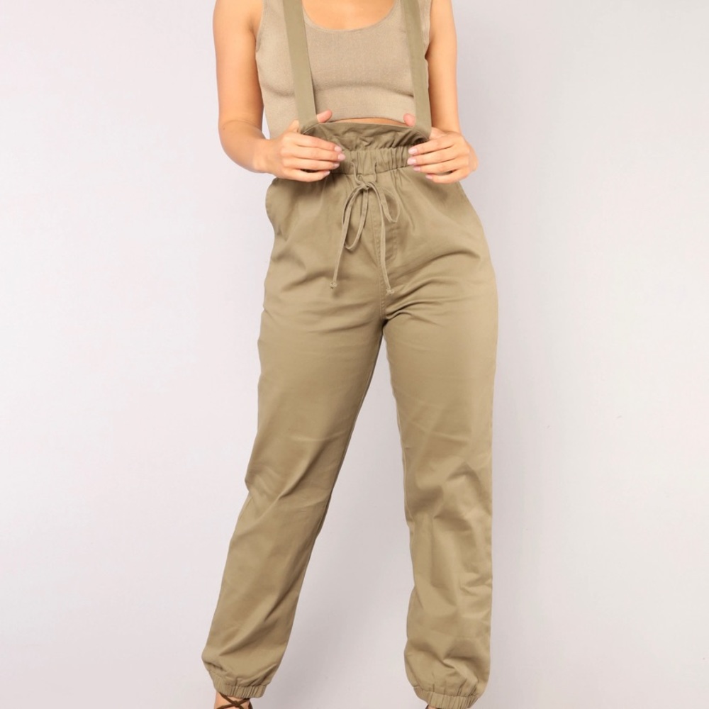 Orabelle Strap Pants - Olive